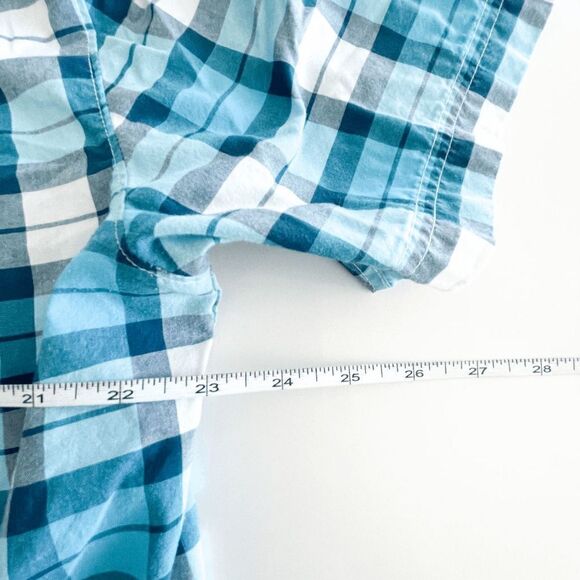 O'Neill Mens Shirt Casual Collared Short Sleeve Standard Fit Plaid Blue XXL - Picture 7 of 7